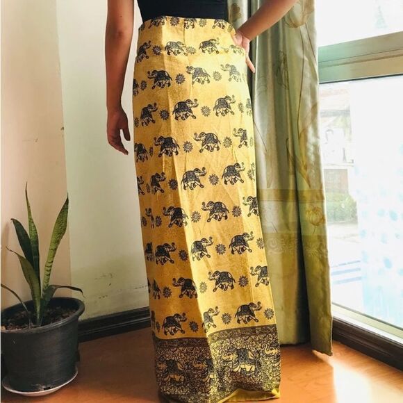 Good Things Women’s Wraparound Boho Straight Three-fold Maxi Skirt Size X-LARGE - Picture 14 of 16